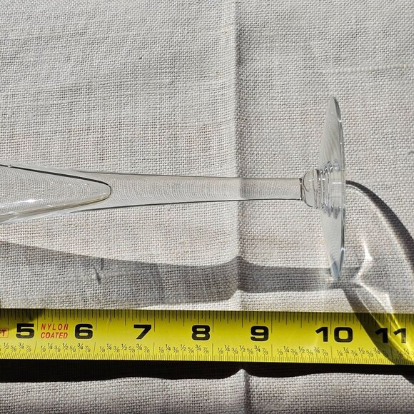 1 Princess House Heritage Crystal Fluted Champagne Glass 10" elegant etched glas - Picture 5 of 6